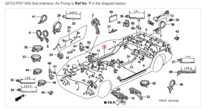 Subarnés HONDA ACURA GENUINO OEM NSX, arnés de cables de bomba de aire ☆ 32112-PR7-A50 ☆ - Imagen 1 de 1