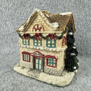 Vintage 90s Christmas Santa Workshop Hinged House Figurine Elf Scene Decor ~4” - Picture 1 of 11