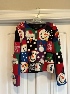 Vintage Michael Simon Snowman Sweater Women's Medium - Image 1 of 2