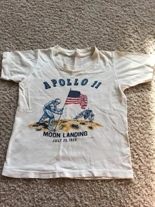 Apollo 11 Moon Landing 1969 Vintage Child’s T-Shirt Sz 8 - Picture 1 of 6