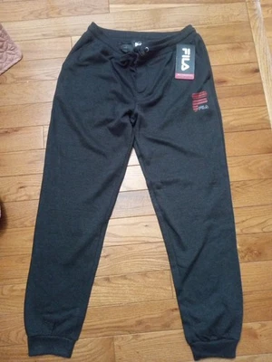 Pantalones de salón Fila gris oscuro para hombre nuevos con etiquetas, súper cómodos, grandes Foto 1 de 4