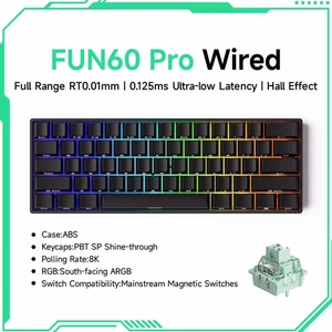 Monsgeek FUN60 Pro (60% MAGNETIC KEYBOARD, SNAP TAP, 8K POLLING, 0.01 ACTUATION) - Picture 1 of 7