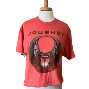 Journey Scarab Vintage Distressed Cropped Tee Classic Band T Shirt - Picture 1 of 7