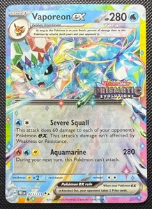 Vaporeon Ex 023 Estampado Pokemon Evoluciones Prismáticas Promo - Imagen 1 de 2