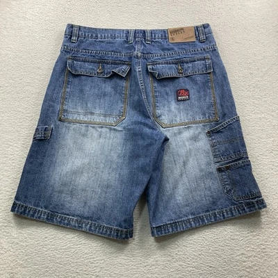 Pantalones Cortos De Colección Brooklyn Xpress Carpenter Hombres 38 Azul Suelto Denim Carga Y2K Foto 1 de 4