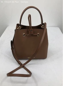 Michael Kors Brown Leather Bucket & Drawstring Crossbody Bag Purse Great Cond. - Picture 1 of 9