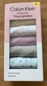 Calvin Klein Underwear 7-Pack Girls Bikini , Multicolor, Size S - Picture 1 of 3