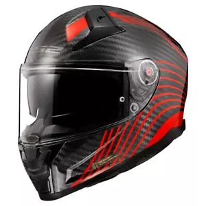 LS2 FF811 Vector II Flux Carbon Full Face Motorcycle Helmet Free Dark Visor - Picture 1 of 3