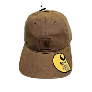 Carhartt Men's Canvas Baseball Cap Hat Brown Adjustable Cotton New - Picture 1 of 12