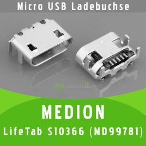 ✅ Medion LifeTab S10366 MD 99781 Micro USB DC Femmina Presa di Ricarica Presa di Alimentazione Porta - Foto 1 di 1