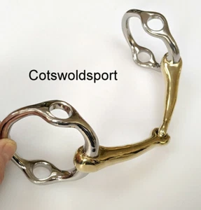 "Snaffle de mordaza para correr CS Cheltenham plata alemana 140 mm 5,5" - Imagen 1 de 3