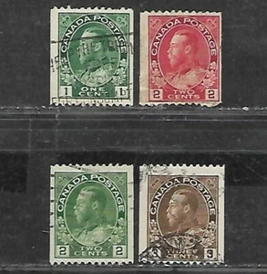 CANADA STAMPS #131-134 SET OF 4 (USED) FROM 1915-24 - Picture 1 of 2