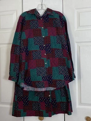 Falda Top Retratos Vintage by Northern Isles 2 Piezas Retazos Talla 12 Franela Foto 1 de 4