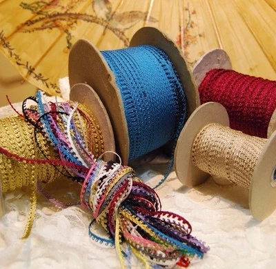 Vintage 5mm Picot loop braid edge lace trim Ginny Dolls - various colors- - Image 1 of 3