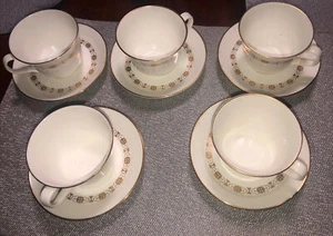 Lot Of 5 Minton GOLDEN DIADEM H5270 Cup & Saucer Very Clean - Picture 1 of 7