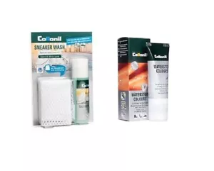 Collonil White Sneaker Shoe Wash Care Kit - Wash Detergent Bag & Waterstop Cream - Picture 1 of 10