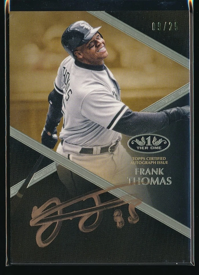 Frank Thomas 2019 Topps Tier One Rose Gold Auto 09/25 - Image 1 of 2