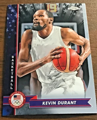 2024 Topps Chrome Olympics & Paralympic Team base card of Kevin Durant (#66) - Image 1 of 2