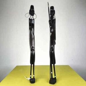 coppia di statue etniche grandi in legno ebano - Picture 1 of 10