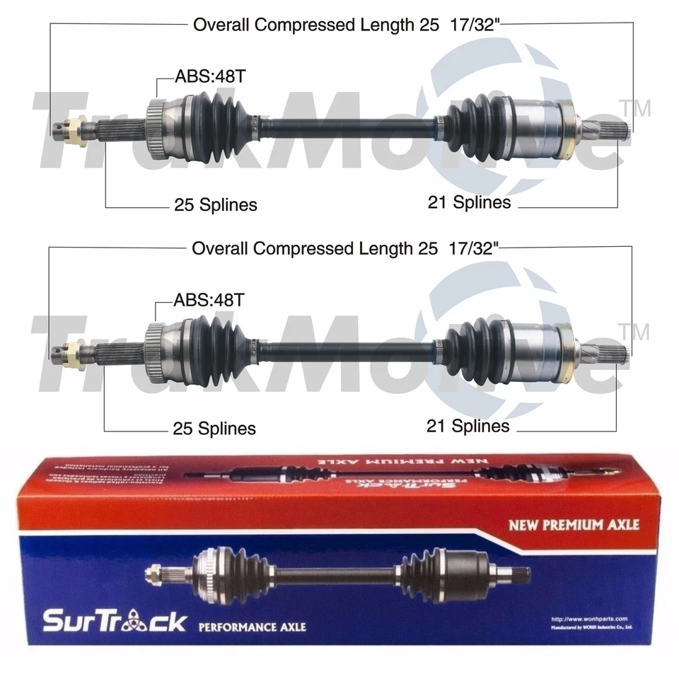 Juego de 2 ejes de eje trasero CV SurTrack para Nissan Juke S SL SV Nismo RS AWD Foto 1 de 1
