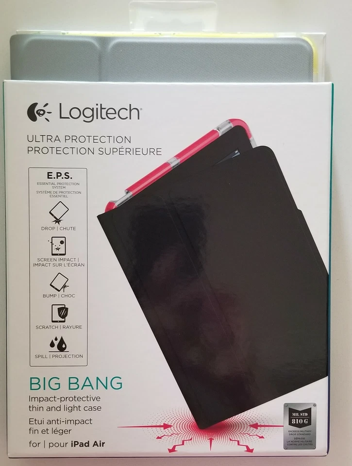 NEW LOGITECH Big Bang Impact Protective Case For iPad Air(GRAY/YELLOW)939-000806 - Image 1 of 4