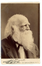 Vintage Cabinet Card William Cullen Bryant romantic poet, journalist Mora Photo