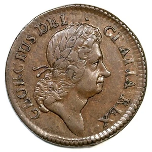 1723 4.34-Gb.3 Hibernia Halfpenny Colonial Copper Coin 1/2p - Picture 1 of 2