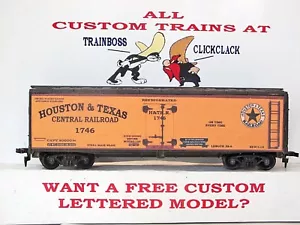 HO SCALE CUSTOM LETTERED HOUSTON & TEXAS CENTRAL R.R. REEFER - Picture 1 of 9