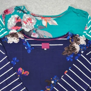 Joules Floral and Stripe T Bee Womens Shirts Size 10 Lot of 2 - Picture 1 of 17