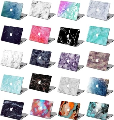 Marble Pattern Skin Rubberized Hard Case +Keyboard Cover For New Macbook Pro Air - Image 1 of 4