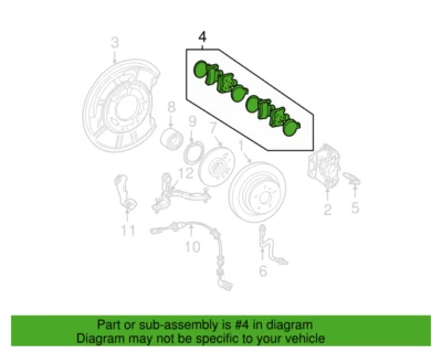 Juego de pastillas de freno de disco traseras OEM 003420302041 Mercedes Benz SL500 SL600 1996-2001 Foto 1 de 3