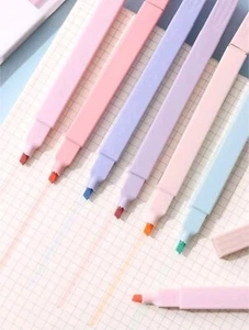 Pastel Soft Tip Highlighter Pack Of 6 Perfect For Offices And School Students - Picture 1 of 6