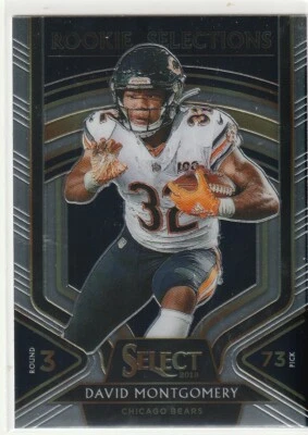 David Montgomery 2019 Panini Select Rookie Selection Chicago Bears - Image 1 of 2
