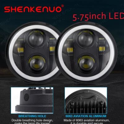 4件装投影仪5.75英寸5-3/4英寸LED大灯密封Hi-Lo光束适用于福特有限公司 — 第 1/4 张图片