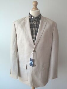 PERRY ELLIS Men's Linen Cotton Blend Blazer Sport Coat Jacket Size UK46 Reg  NEW