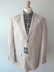 PERRY ELLIS Men's Linen Cotton Blend Blazer Sport Coat Jacket Size UK46 Reg  NEW - Picture 1 of 7