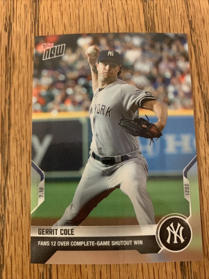 2021 #487 GERRIT COLE Fans 12 Shutout Win New York Yankees In Hand - Image 1 of 1