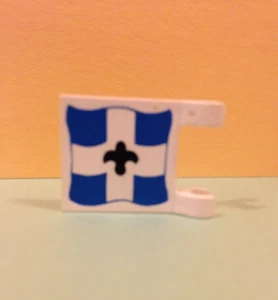 Lego 2335p04 Flag 2x2 white sq. - Imperial Soldier black symbol over white Cross - Picture 1 of 2
