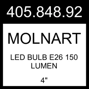 IKEA MOLNART LED Bulb E26 150 Lumen Globe Gray Clear Glass 4" 405.848.92 - Picture 1 of 4