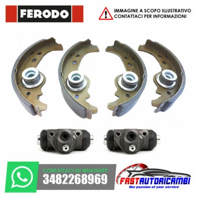 KIT GANASCE FRENO E CILINDRETTI FRENO FERODO FIAT SEICENTO 0.9 1.1 - Immagine 1 di 3