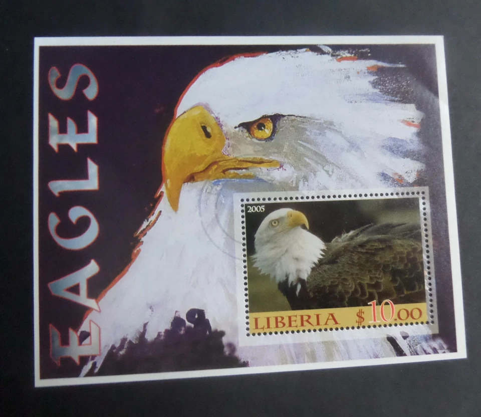 Liberia 2005 Eagles bird MS miniature sheet CTO - Image 1 of 1