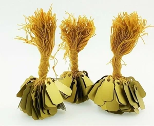 Jewelry string tag - Goldtone Plastic 300 string tags for jewelry - Picture 1 of 1