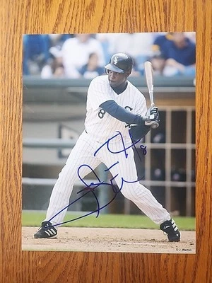 Carl Everett Firmado 8 X 10 Automático Con Certificado de Autenticidad 2005 Campeón de la Serie Mundial Medias Blancas Foto 1 de 3