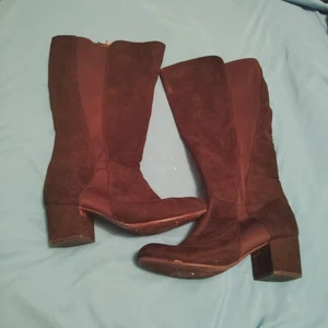 Cloudwalkers by Avenue Ivanna Botas Altas Anchas Negras Con Cremallera Talla 11 W - Imagen 1 de 7