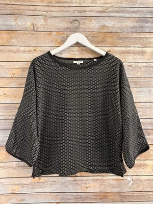 Top Max Studio London para mujer talla XS negro doble tejido estampado geométrico nuevo sin etiquetas Foto 1 de 4