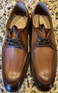 New La Milano FREMONT Men’s Size 9.5 Dress Shoes Cognac Brown Leather Business - Picture 1 of 15