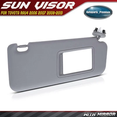 Parasol lateral pasajero gris con extensor y espejo retrovisor para Toyota RAV4 2006-2013 Foto 1 de 4