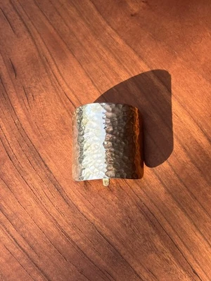 Capa suporte rabo de cavalo prata esterlina 925 martelada artesanal México - Imagem 1 de 3