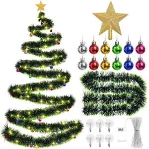 Árbol de Navidad Luz de Pared Decoración Hágalo Usted Mismo Colgante de Pared 33 ft Guirnalda Navidad Brillo... - Imagen 1 de 7