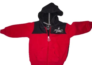 Chaqueta de baloncesto Air Jordan talla 6-9 meses bebé roja negra con cremallera - Imagen 1 de 2